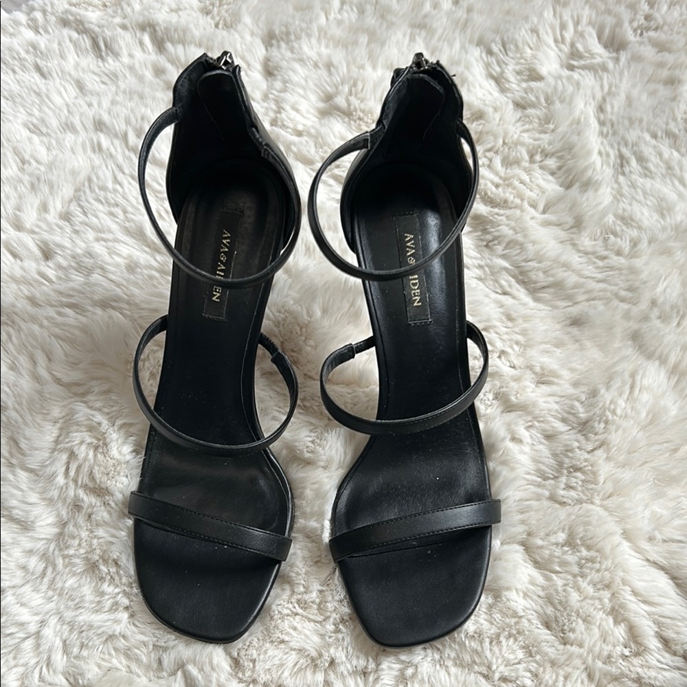 Black Strappy Heels by Ava & Aiden